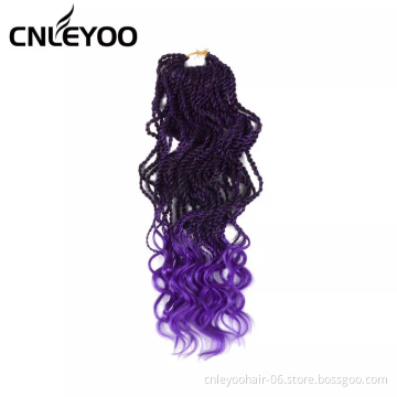 Cheap Fashion 35 Roots Long Curly 14 Inch Wavy Twist Crochet Synthetic Braiding Hair Extension